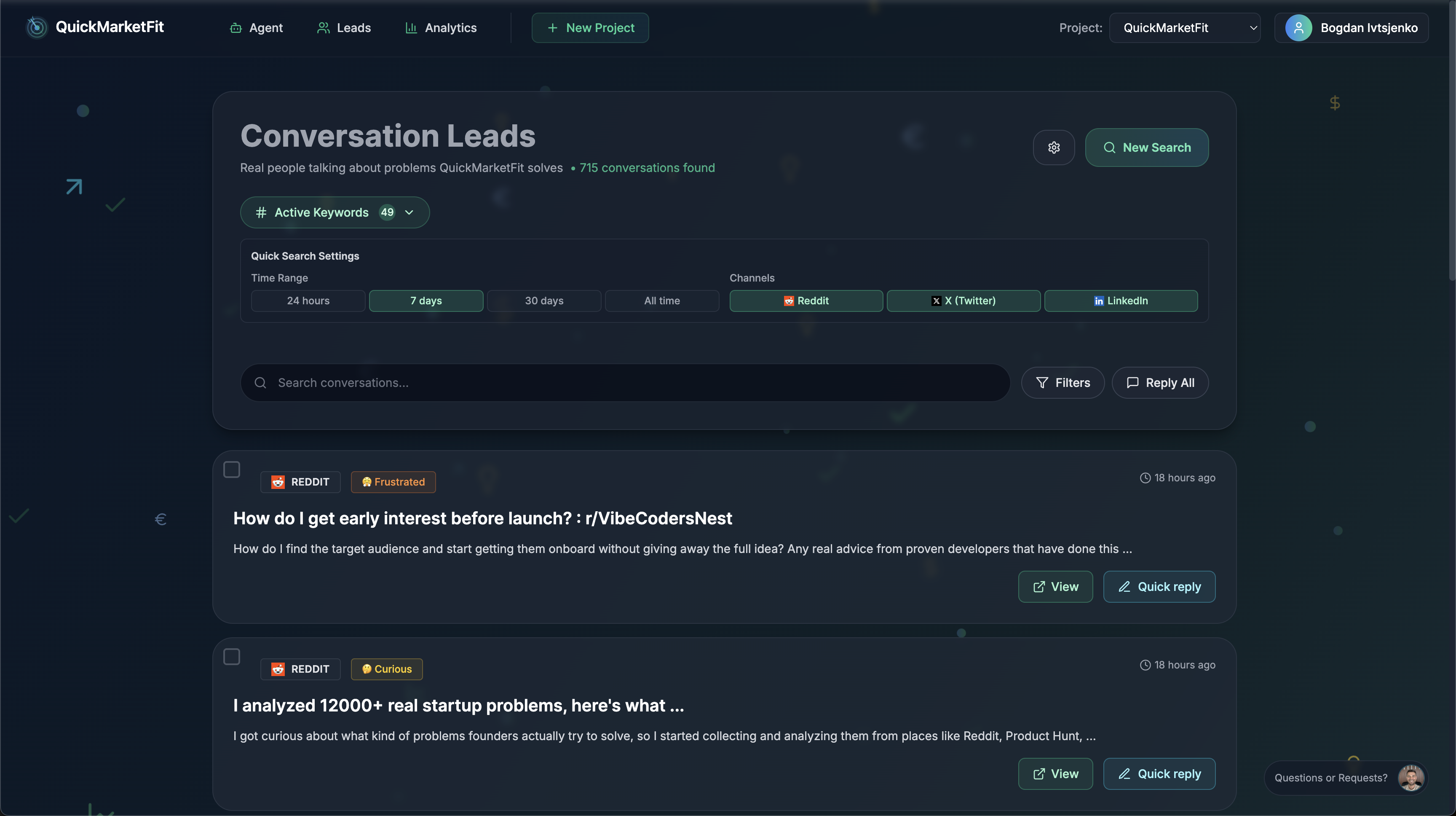 Conversation Leads Dashboard